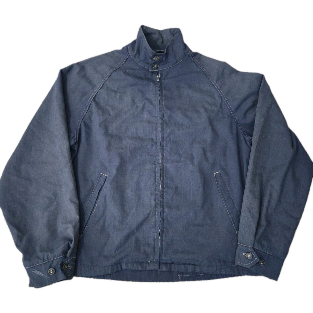 Reeves Vintage Harrington Medium Blue Jacket 1980s Full Zip Talon